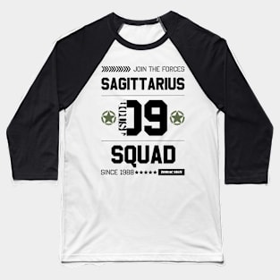 Zodiac Majesty Sagittarius Squad Black Baseball T-Shirt